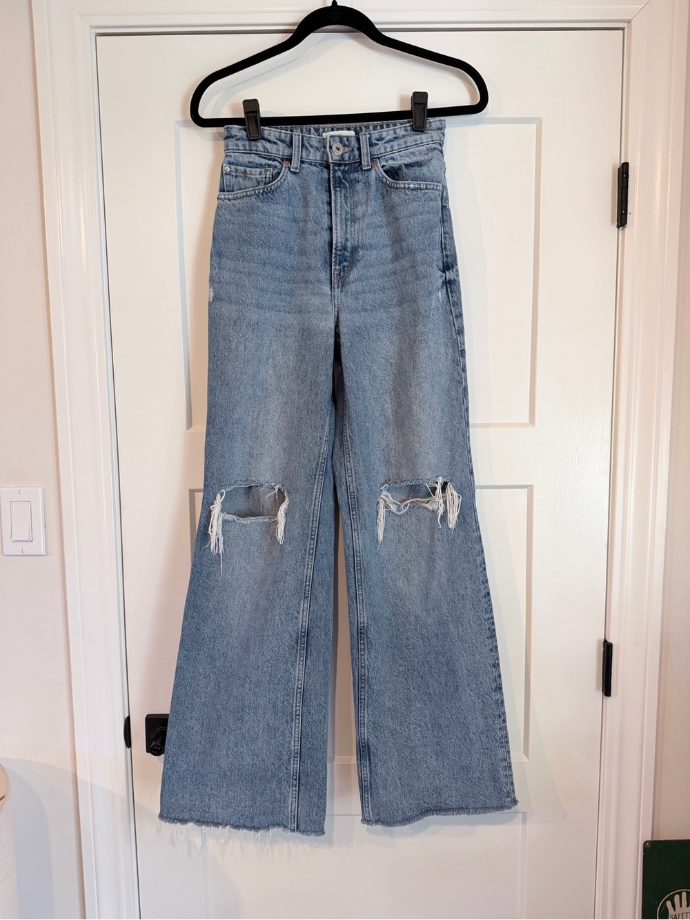 H&M Blue Distressed Denim Jeans